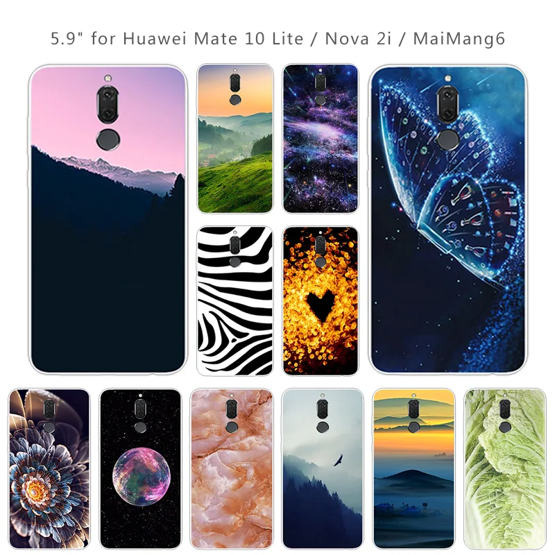 Для Huawei Nova 2i для Mate 10 Lite чехол телефона мягкий TPU Тонкий силиконовый Maimang 6 |