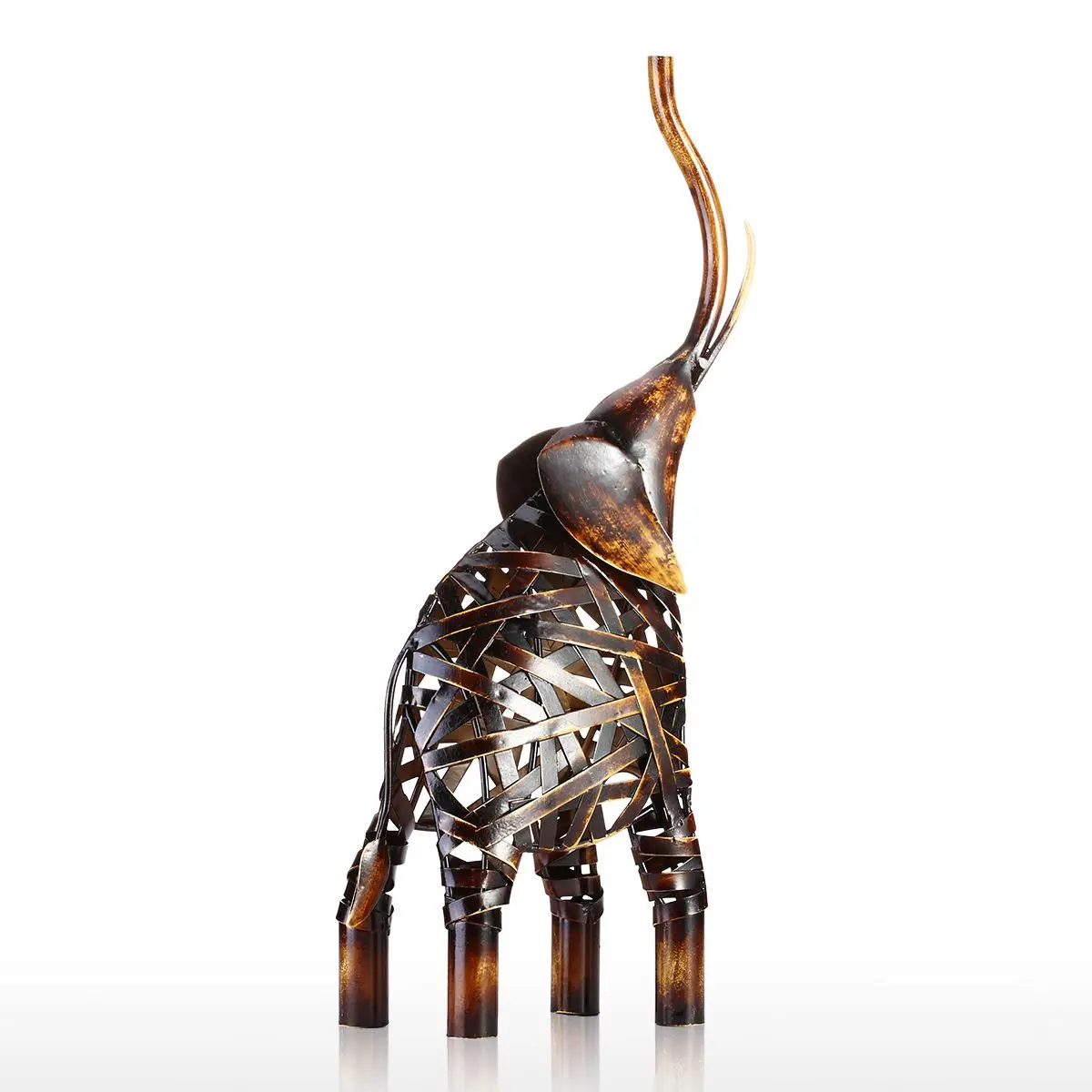 Металлическая скульптура слона ручной работы, скульптура железного слона, украшение для дома, скульптура животного, декоративная ручная работа