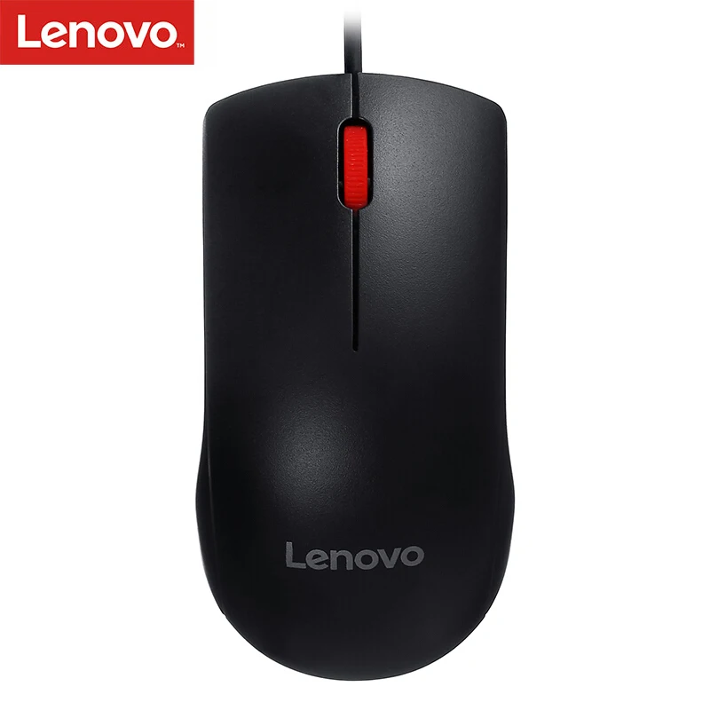 Оригинал Lenovo Mouse M120Pro Проводная оптическая мышь с 1000 точек/дюйм красный резиновый