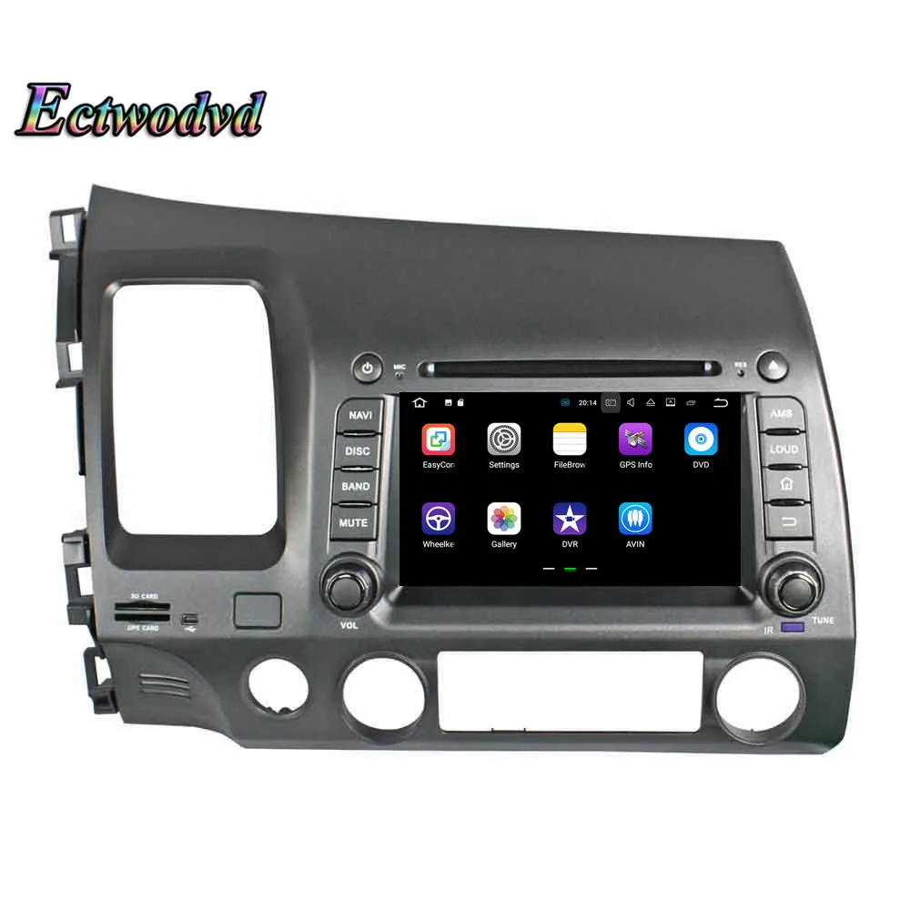 Excellent Ectwodvd Octa Core 4G RAM 64G ROM Android 9.0 Car Multimedia DVD Player GPS HeadUnit for Honda CIVIC 2006 2007 2008-2011 16