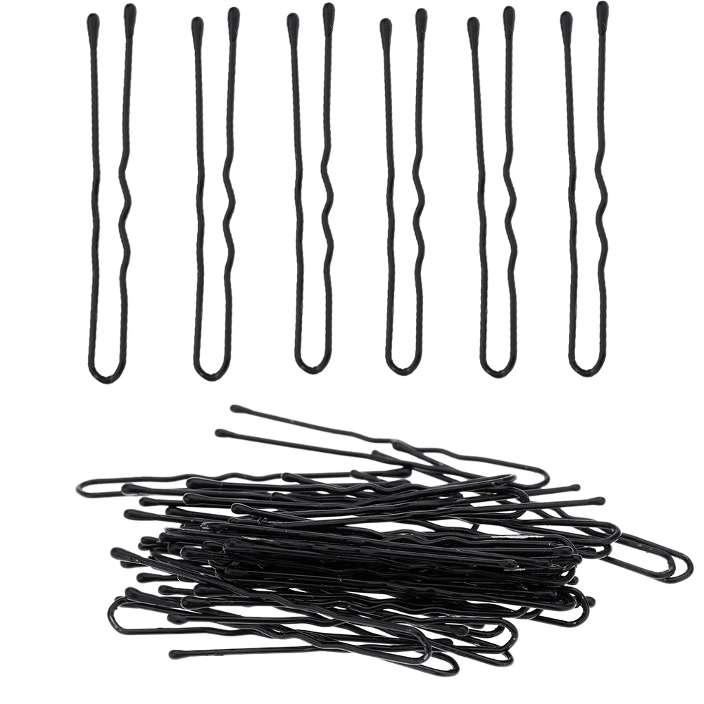 50pcs/Lot Hair Pins Thin U Shape Hair Bobby Pin Black Metal Clips Health Beauty Hair Care