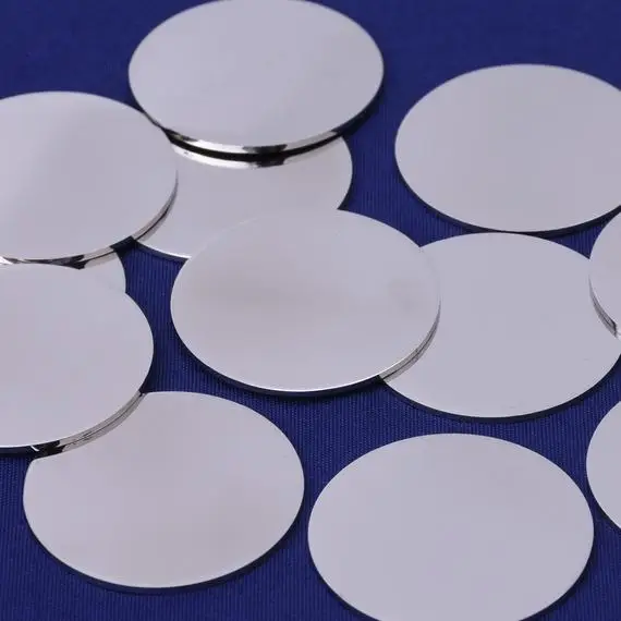 3/"(10 мм) круглые штамповочные диски из нержавеющей стали, фантастический блеск, 16 датчиков заготовок Diy штамповочные принадлежности, по 10 штук в партии-10104650