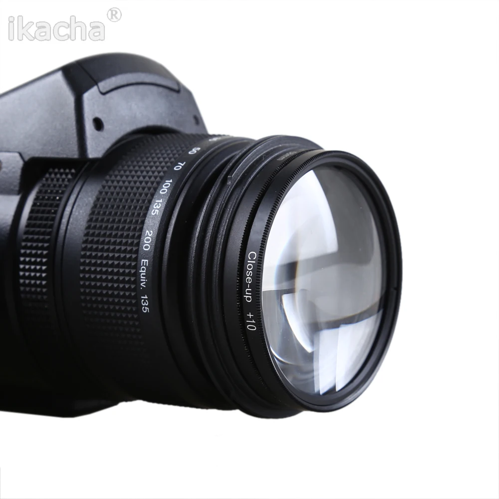 58 мм Комплект фильтров и чехол (+ 1 + 2 4 10) для Canon EOS 60D 77D 80D 100D 200D 760D 800D 1000D 1100D 1200D 1300D 18 55