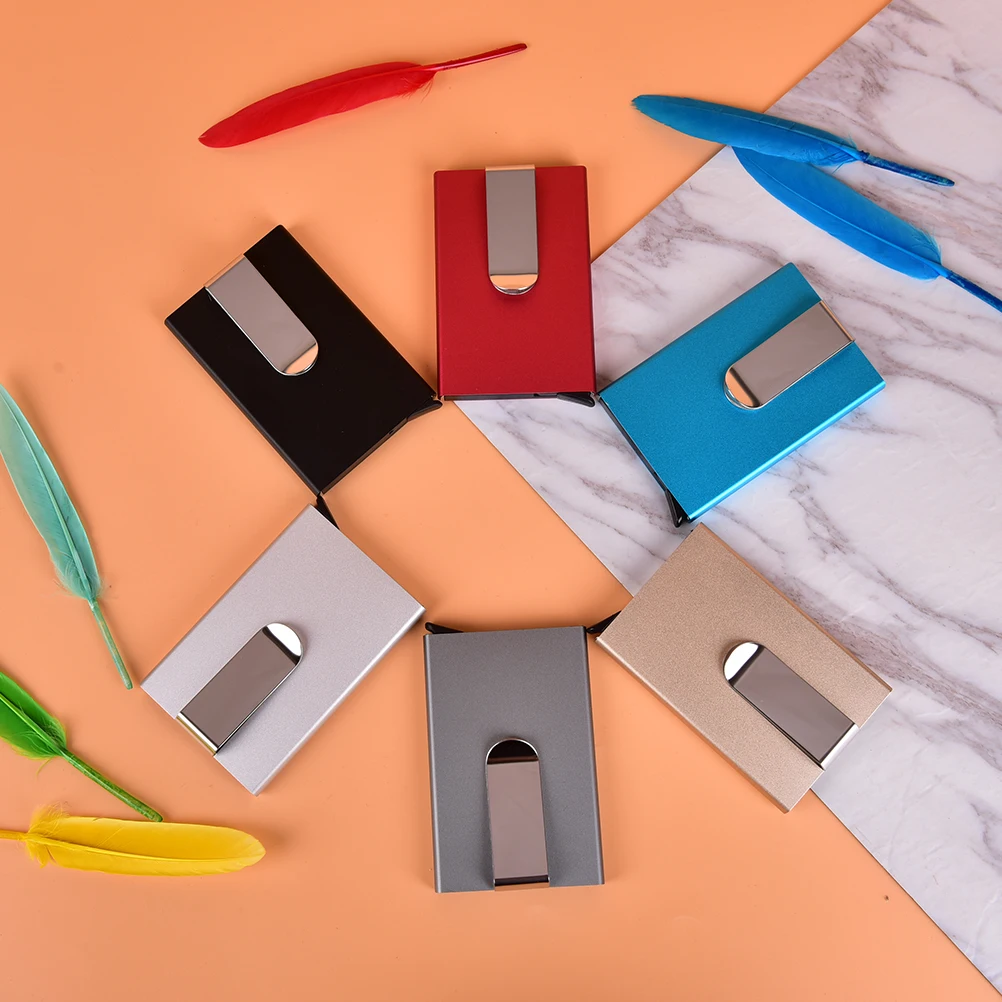 Card holder Waterproof credit card ID Card Holder Cover money cash clip Case Pocket Box Business Birthaday Gifts
