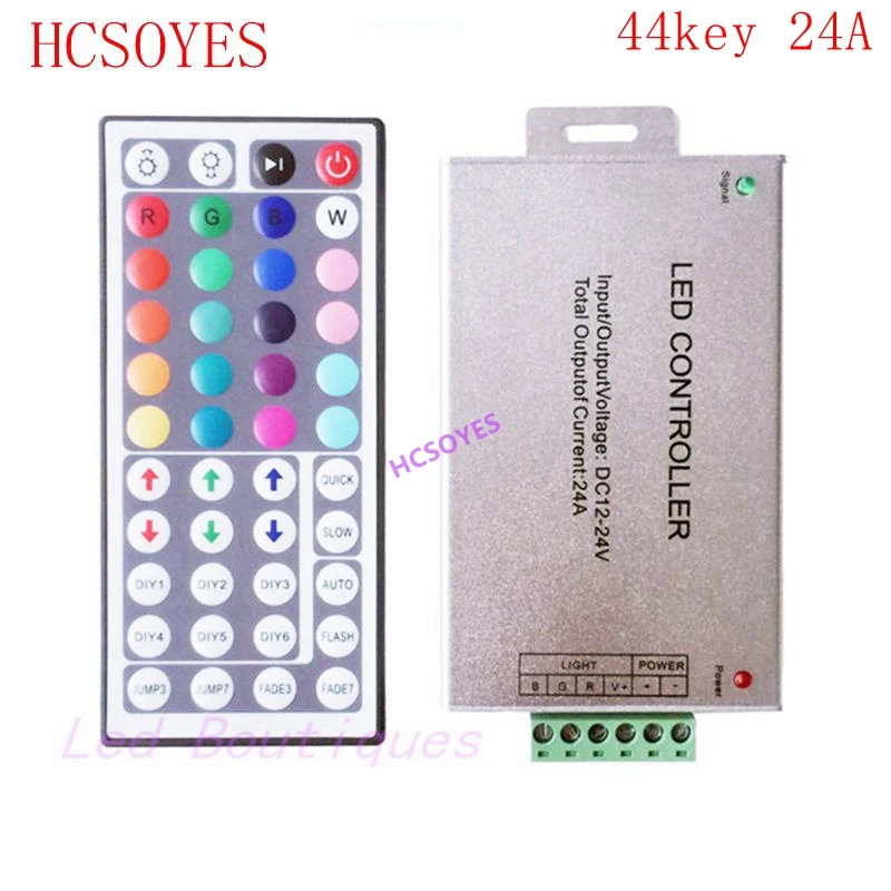 DC12-24V 24key 44key 28key 12A/24A/15A ИК РЧ пульт беспроводной RGB led контроллер алюминий+ пластик 3CH 5A для 5050 3528 полосы