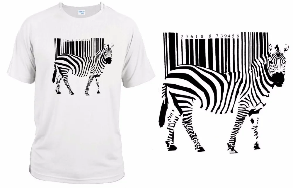 

On Sale New Fashion Summer 100% Cotton Classic T Shirt Banksy / Zebra II Street Art Tee shirt
