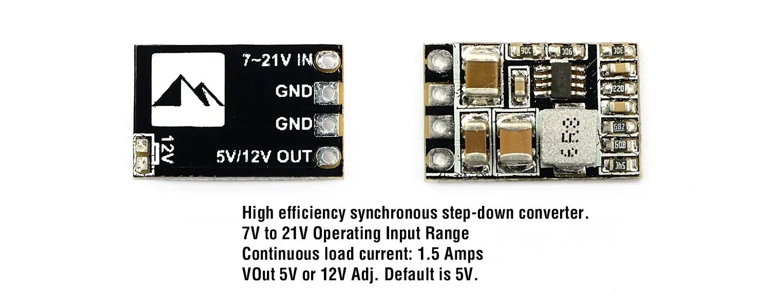 

2PCS Original Matek Micro BEC Step-down Module 5/12 V Adjustable Output 2-5s Lipo Battery For Voltage Reduction Power Module