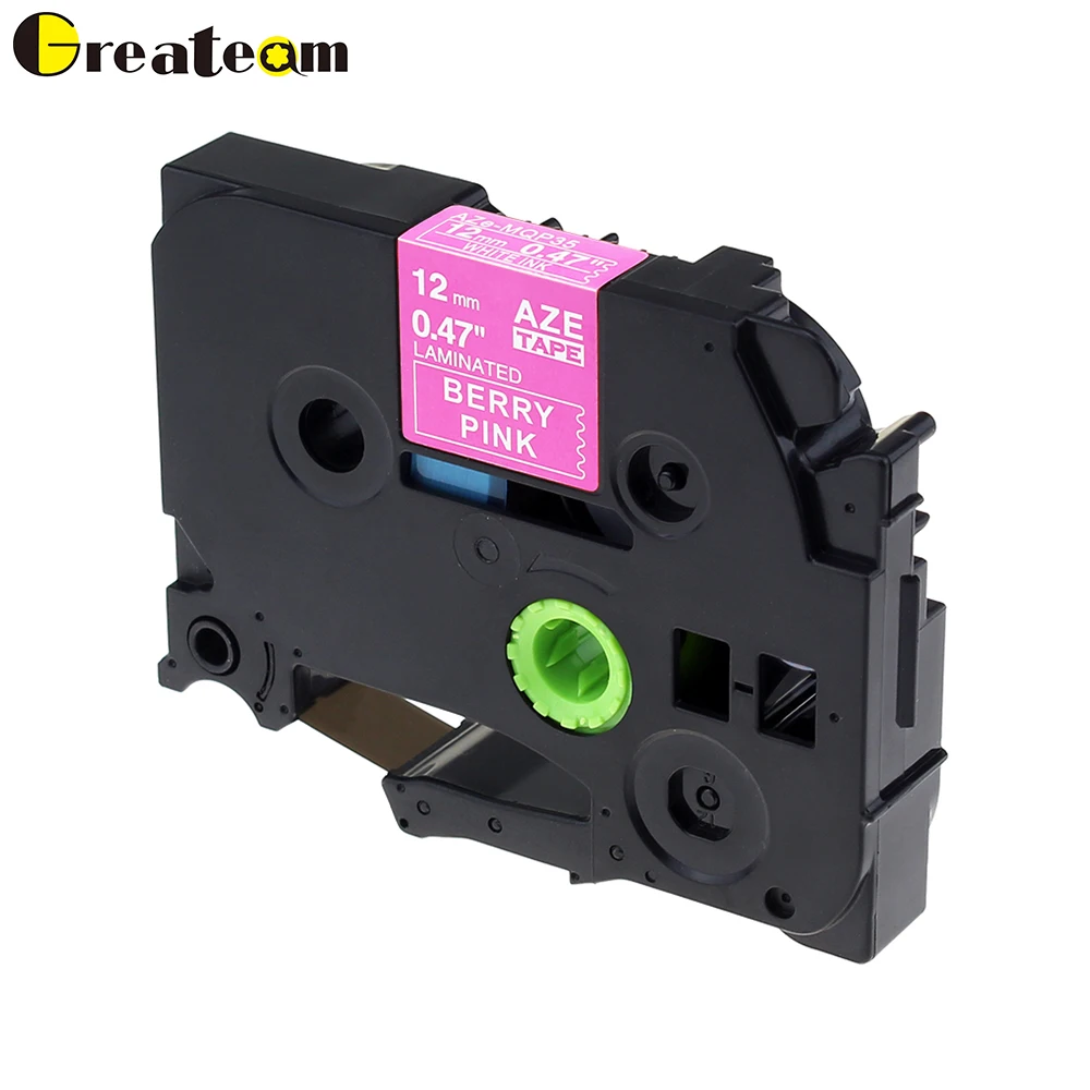 Greateam 1pcs TZe-MQP35 for Brother P-Touch Label Printer TZ MQP35 TZeMQP35 White on Berry Pink 12mm*5m Ribbon Tze Tape | Компьютеры и