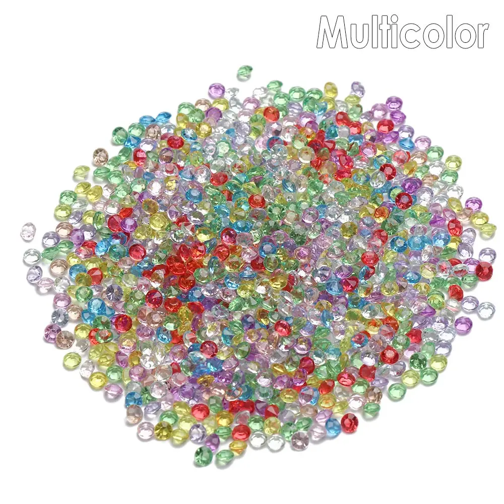 1000 шт./пакет 4,5 мм акриловые кристаллические Конфетти свадебный стол рассыпные украшения центральный события вечерние принадлежности орнамент - Цвет: Многоцветный