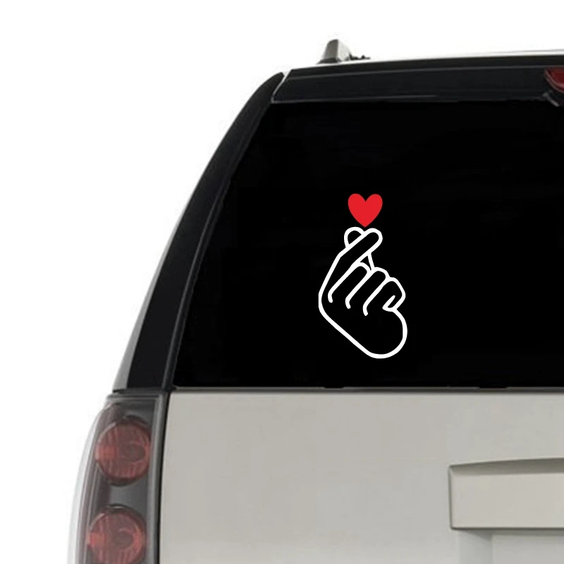 finger heart car stickers