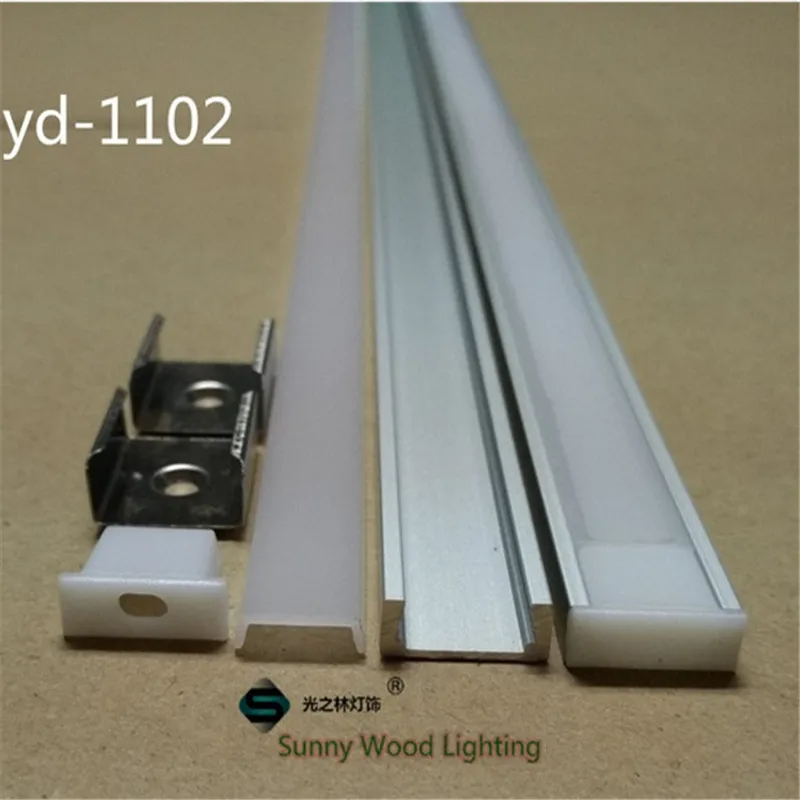 Luzes Led Bar inch/pc perfil de alumínio para Size : L1000xw16xh6mm