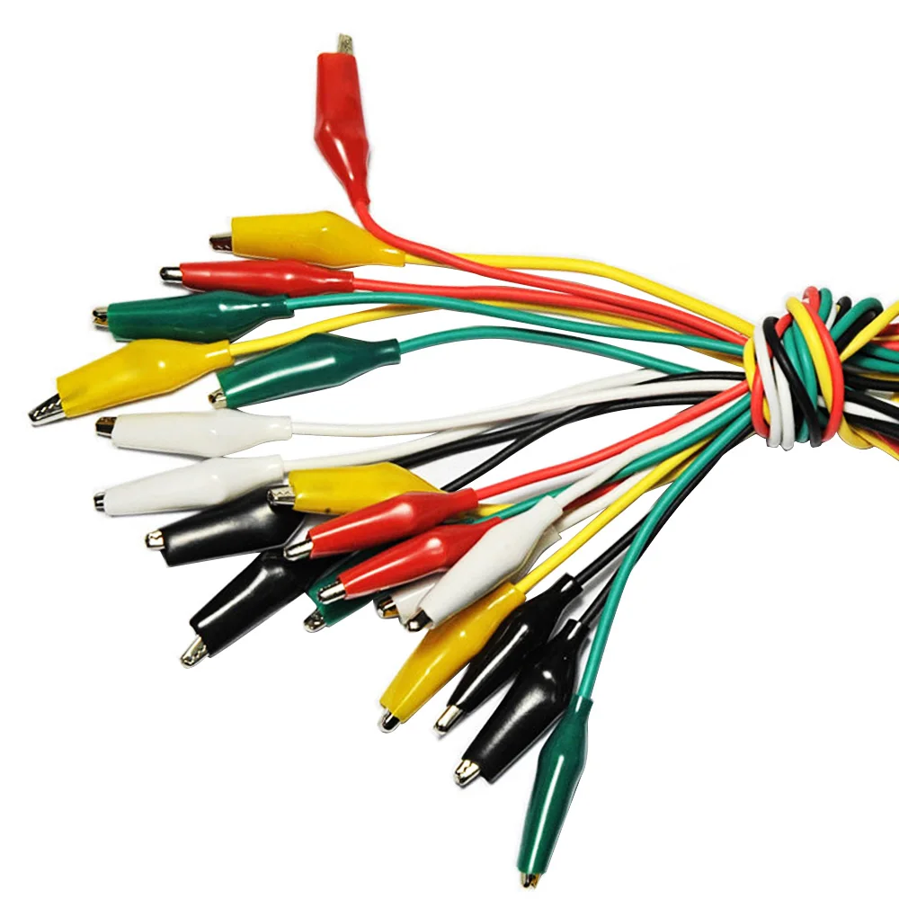 TAOS 10 PCS 50cm Double ended Crocodile Clips Cable Alligator Clip Test