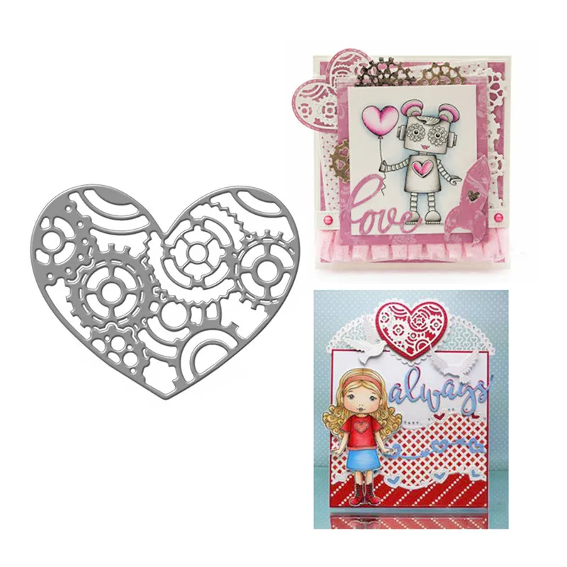 

Naifumodo Gears Heart Die for Scrapbooking 2019 New Cutting Dies DIY Album Card Making Decor Paper Craft
