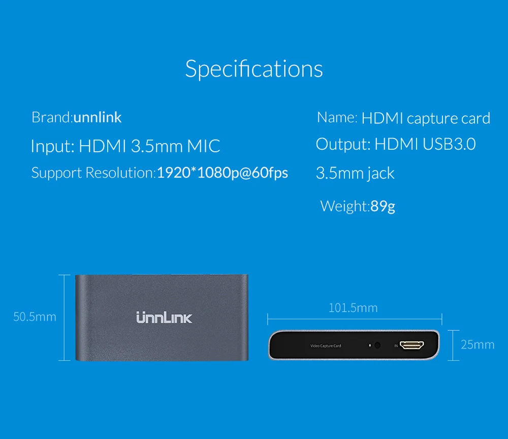 Unnlink USB3.0 игровая карта захвата видеозахвата FHD1080P@ 60 Гц Запись в реальном времени для PS3 PS4 xbox one 360 rend переключатель