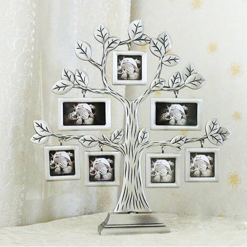 Image 1 pcs Family Tree Metal Photo Frame Lovely Creative Gift DIY Picture Frame Wedding Home Decor