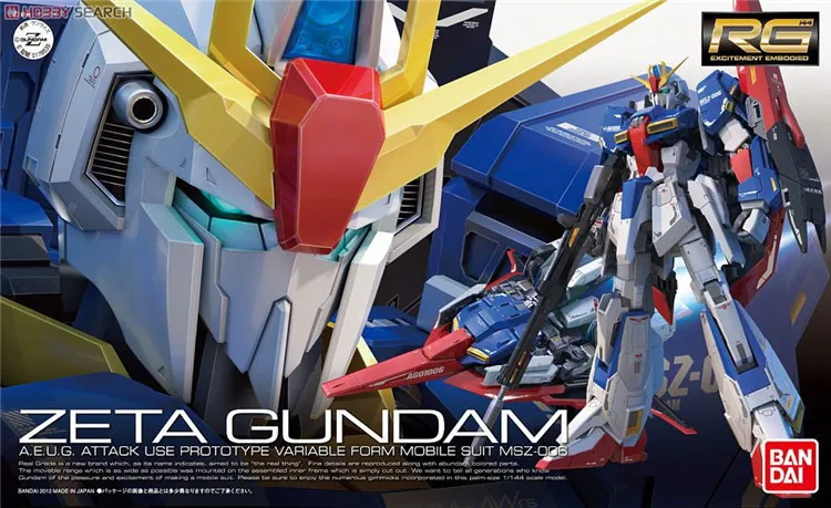 

Bandai Gundam 78539 1/144 RG 10 MSZ-006 Zeta Z Mobile Suit Assemble Model Kits Action Figures Plastic Model toys