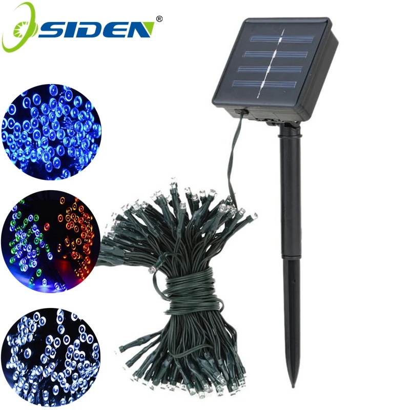 22 м 200led Солнечный светодиодный струнный светильник 12 100LED RGB Одноцветный