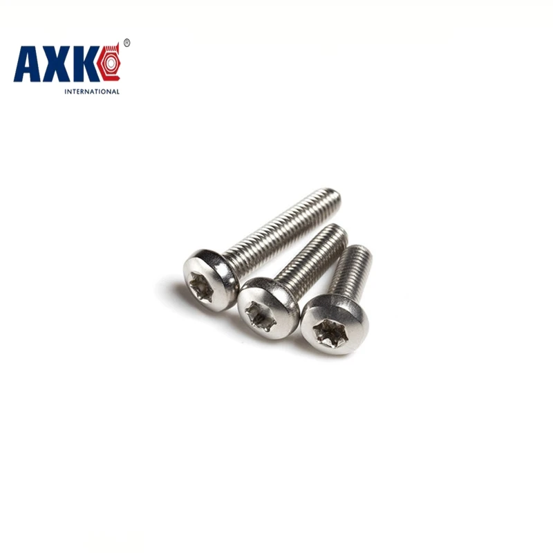 Axk 100 шт. M5 * 8/10/12/14/16/18/20/22/25/30 торкс головная машина винты из нержавеющей стали 304
