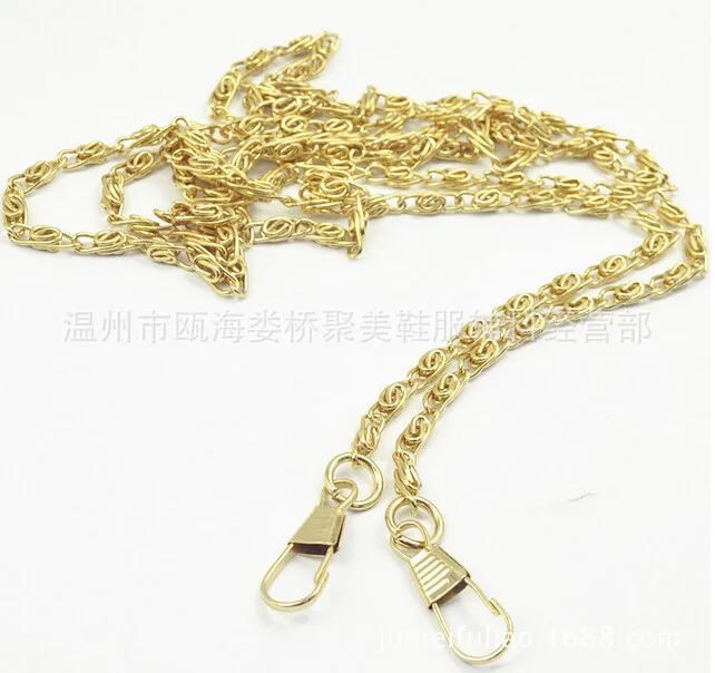 10pcs 120cm strong and durable Vintage Metal Shoulder Strap Chain purse DIY Sewing handmade Bag part Cords purse handle LW800