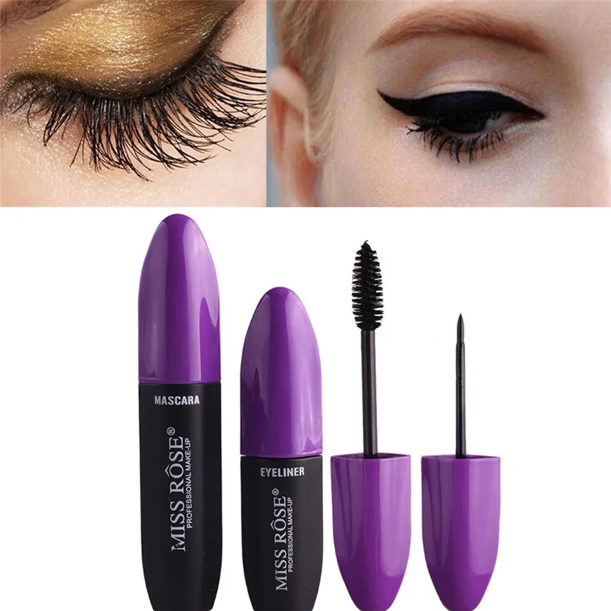 Buy MISS ROSE 1Pc Eyelashes Mascara+1PC Eyeliner Pen
