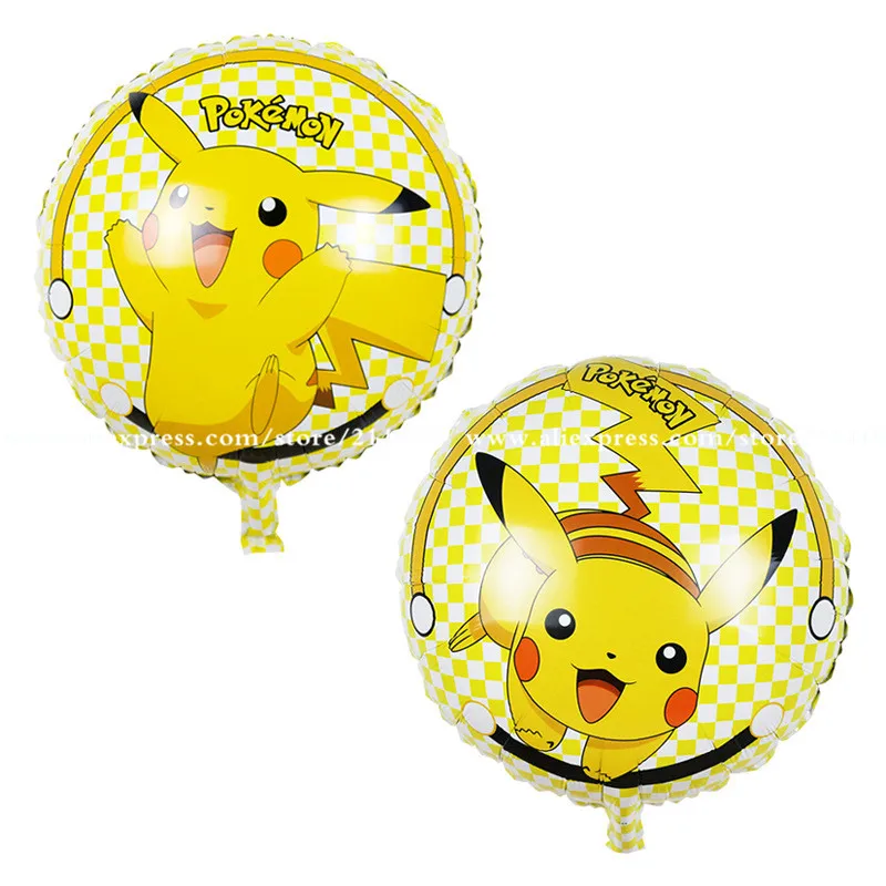 

10pcs/lot pokemon pikachu Foil Balloon Decoration Wedding Party Inflatable Air Balloons Cartoon Toy