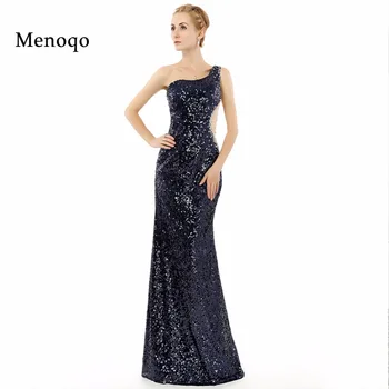 

Abendkleider Floor length Long Prom Dresses Real Picture Sexy One shoulder Beaded Gown Sequins lace vestidos de fiesta