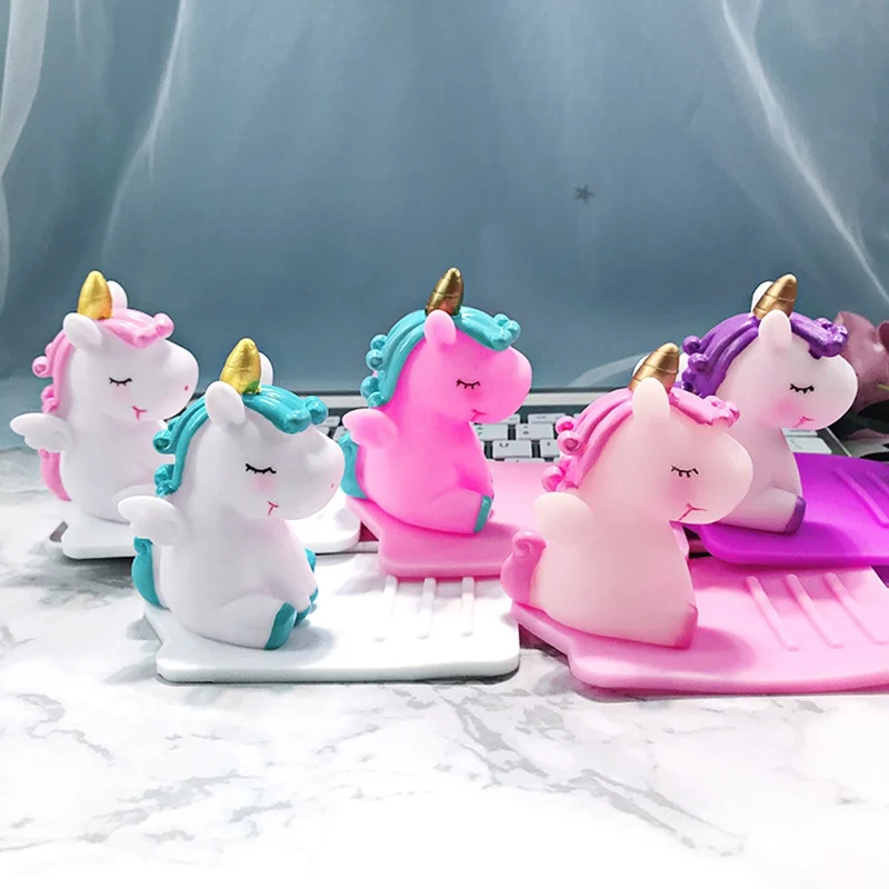 Universal Car Unicorn Mobile Phone Stand Holder Sweet Cute Silicone GPS Mobile Phone
