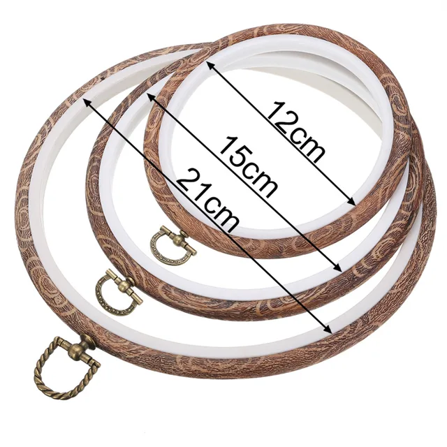 Practical 12 21cm wood round embroidery hoop embroidery ring for cross