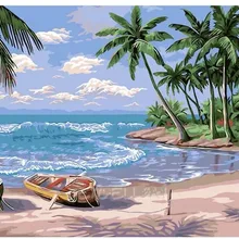 5d пользовательские нити Живопись морской пейзаж kerstkaarten lichtbak voor бриллиантовый рисунок Рождество карты значок с вышивкой в виде ромба