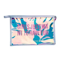 Miyahouse красочные лазерной дизайн составляют мешок женский с принтом букв ПВХ сумка для хранения для женщин непромокаемые косметичка леди
