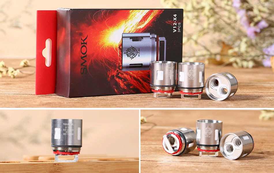 3 шт./лот SMOK TFV12 катушки с двойной катушкой/Палуба V12-T8 V12-T12 V12-X4 V12-Q4 тройной катушки двухслойные подходит для SMOK TFV12 Tank Atomizer