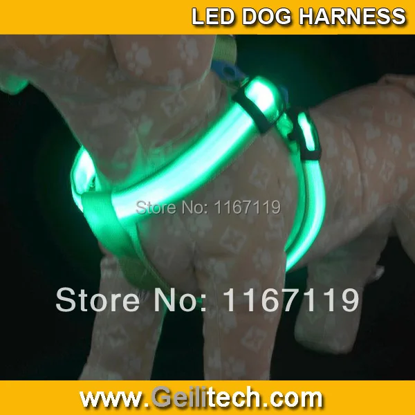 200 шт./лот,, Поводок для собак, кошек, светодиодный, тренировочный, безопасный светильник, светящийся поводок для собак, светодиодный ошейник для собак