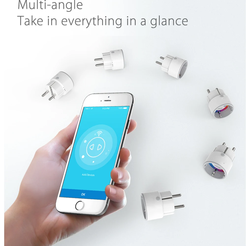 Coolcam Smart Plug Поддержка ЕС Amazon Alexa Google Home IFTTT Пульт дистанционного управления WiFi