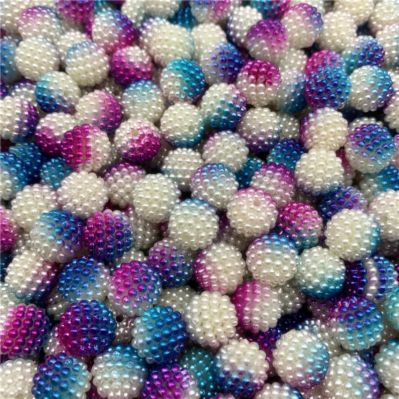 30 шт 12 мм Bayberry бусины с имитацией жемчуга двухцветные круглые свободные бусинки соответствуют Европе бусины для изготовления ювелирных изделий DIY аксессуары - Цвет: 11
