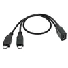 Mejor Compra Cable de carga de extensión Micro USB hembra a 2, divisor macho para Galaxy S5, i9600, S4, I9500, Note2, N7100, S3, I9300, S2 znwJ1glV