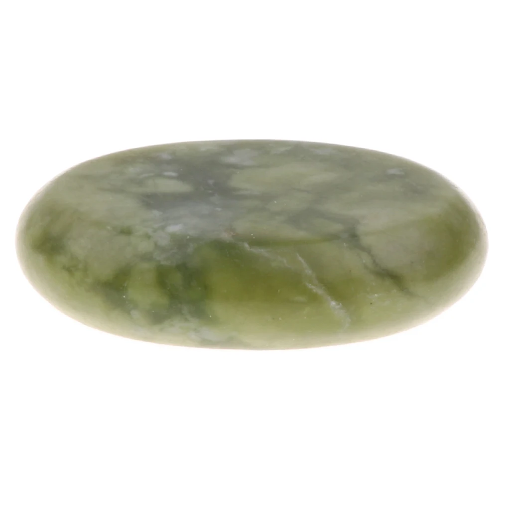 3 Pcs Jade Hot Massage Stone for Facial Body Hot Stone Spa Massage 6 x 8cm