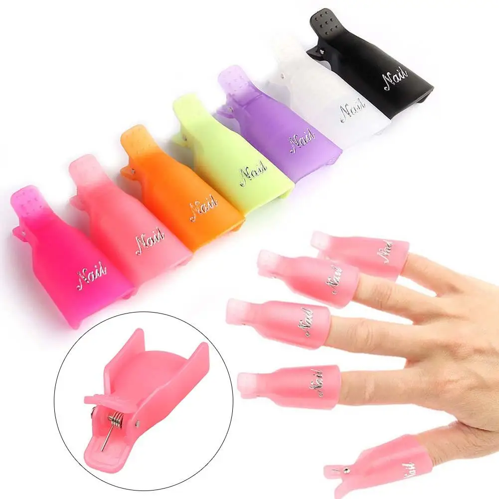 New Plastic Nail Art Soak Off Cap Clip UV Gel Polish Remover Wrap Tool