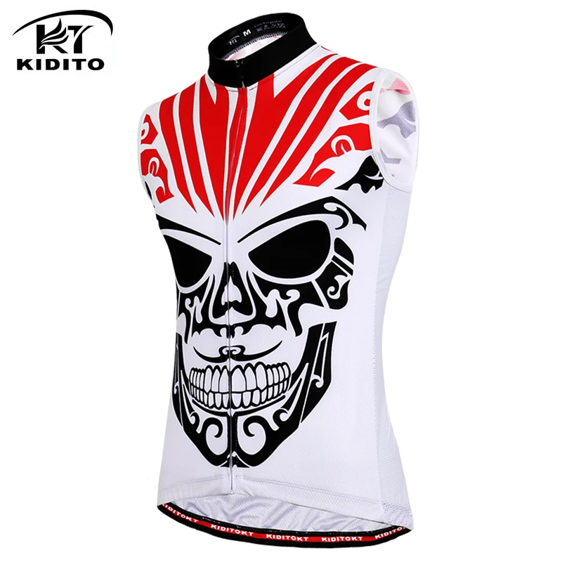 

KIDITOKT 2019 New Pro Sleeveless Cycling Jetsey Summer Quick-Dry MTB Bicycle Cycling Clothing Breathable Bike Wear For Man