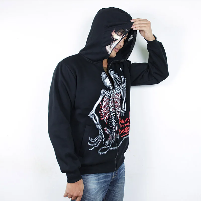Luminous Skull Hoodie Men Women Sweatshirt Outerwear Male Tops Spring Hooded Jacket Coat Glow In The Dark Clothing  (7)