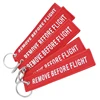 Quitar antes del vuelo de llaveros de moda clave llavero con etiquetas para regalos de aviación Emboiedery personalizar clave cadena sleutelhanger 5 unids/lote ► Foto 2/6