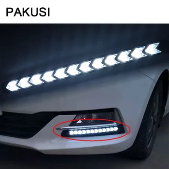 

PAKUSI NEWEST Car LED DRL fog lamp Turn Signals with Yellow Steering for Toyota Corolla Seat Leon Ford Mazda Volvo accessories
