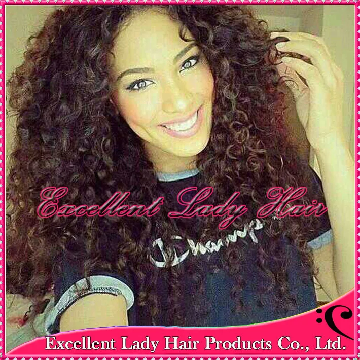 High Quality Glueless Natural Black Color U Part Curly Hair Wigs