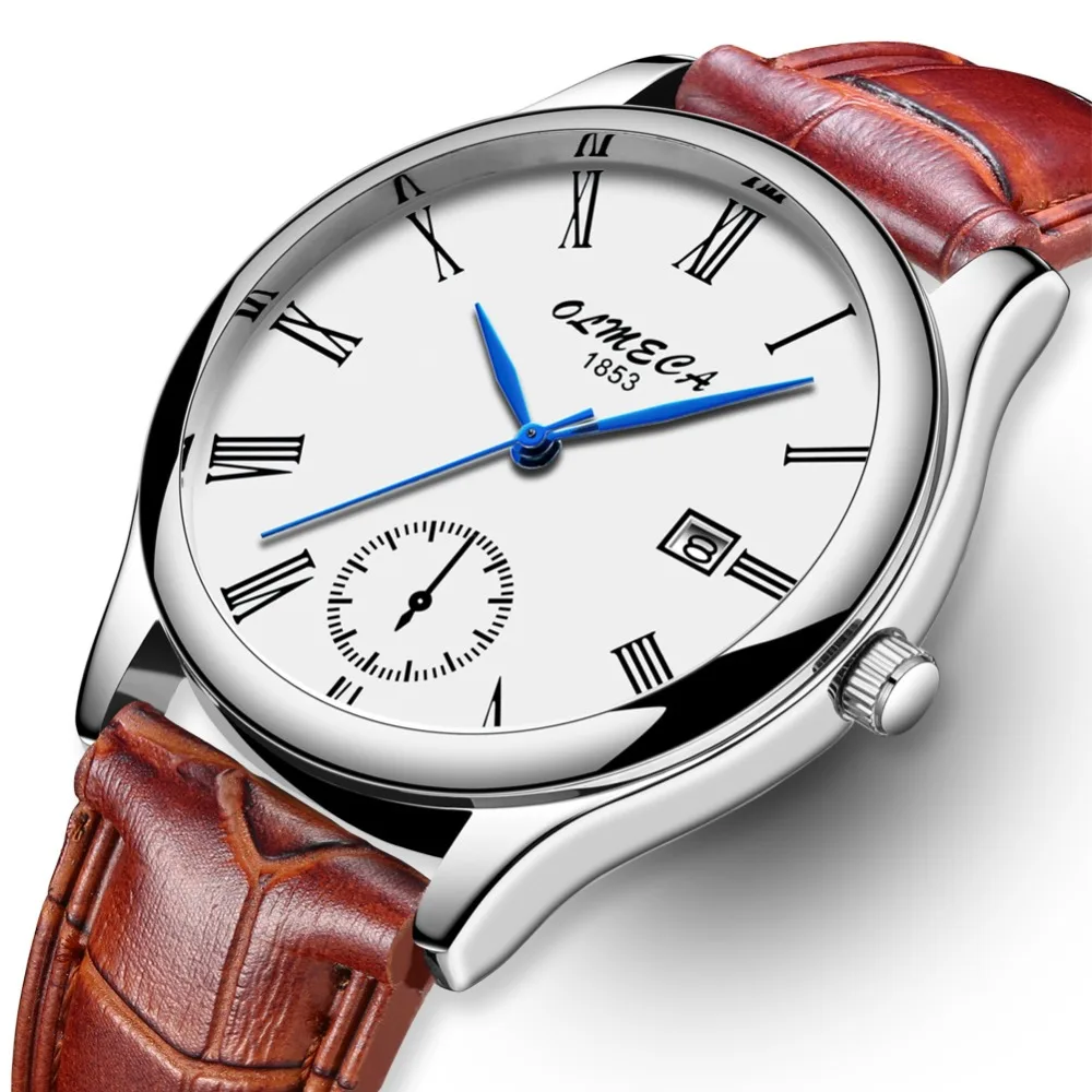 

OLMECA genuine new European and American men's belt luxury trend watch ultra-thin mesh belt quartz watch free postage