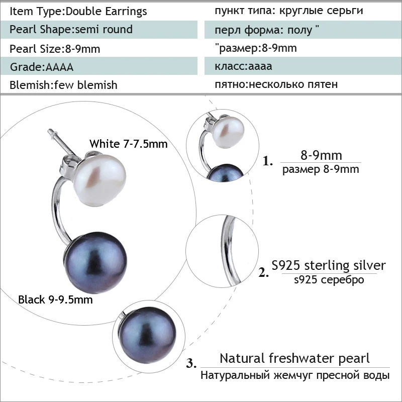 ZHIXI, серьги с двойным жемчугом, серебро 925, ювелирное изделие, прекрасный натуральный пресноводный жемчуг, серьги-гвоздики для женщин, трендовый подарок на день рождения E205
