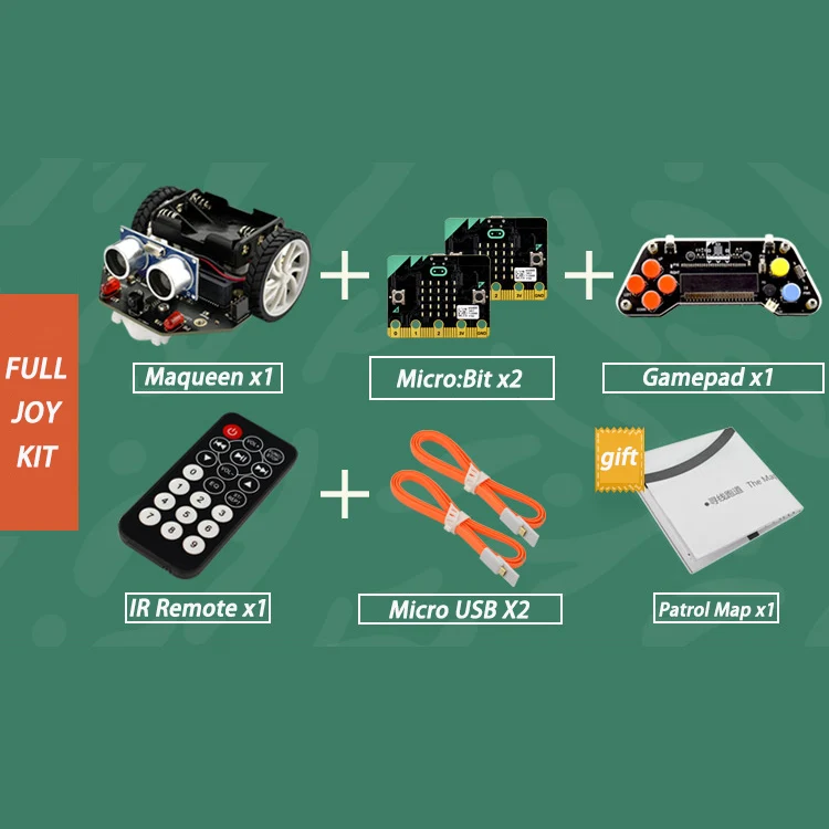 ShenzhenMaker Store micro: Maqueen V4.0 micro: битная образовательная платформа для программирования - Цвет: Full Joy Kit