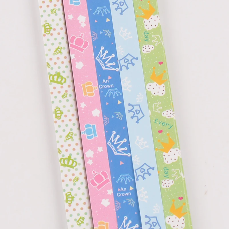 

5 pack Cute Folding Kit Lucky Origami retro coin rose family name Wish Star Paper Strips Papers Crafts Gift bookscrap c2509