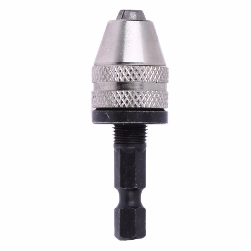 Three Jaw Chuck 1/4" Keyless 0.3 3.6mm Drill Bit Chuck Hex Shank