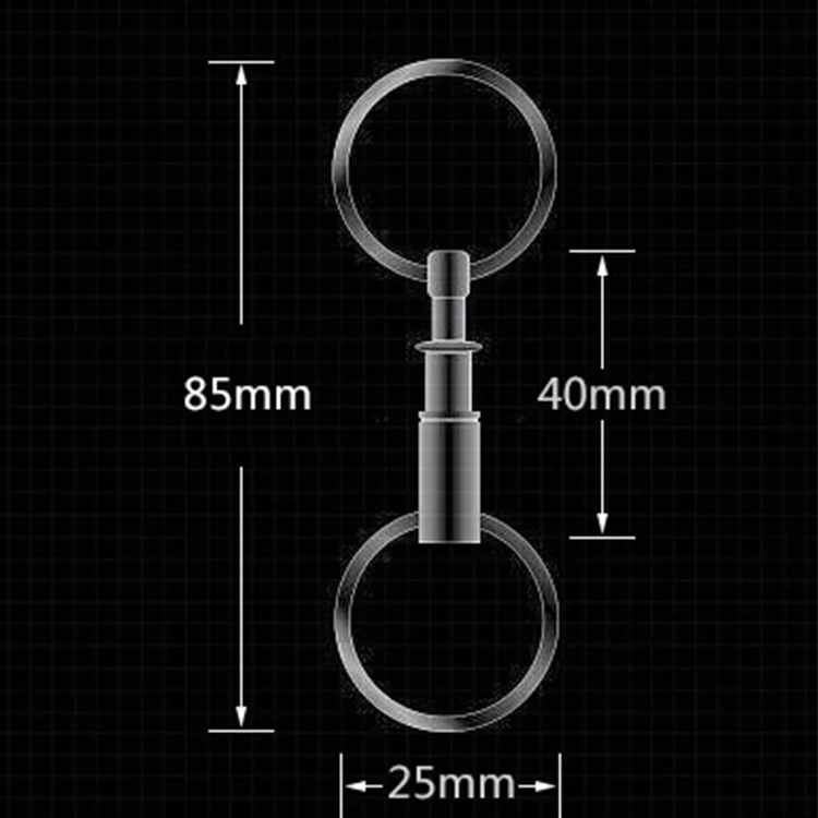Металлический двойной брелок для ключей, быстросъемный брелок для ключей на открытом воздухе