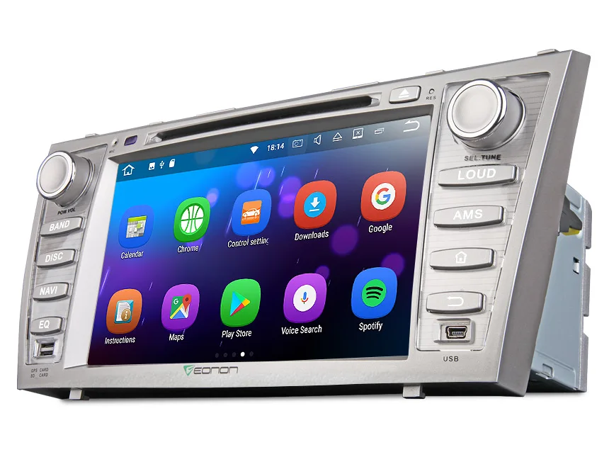 Perfect 8" Quad Core Android 7.1 OS Car DVD for Toyota Camry 2007-2011 & Aurion 2006-2011 with 2GB RAM 16GB ROM & Built-in HDMI Output 3
