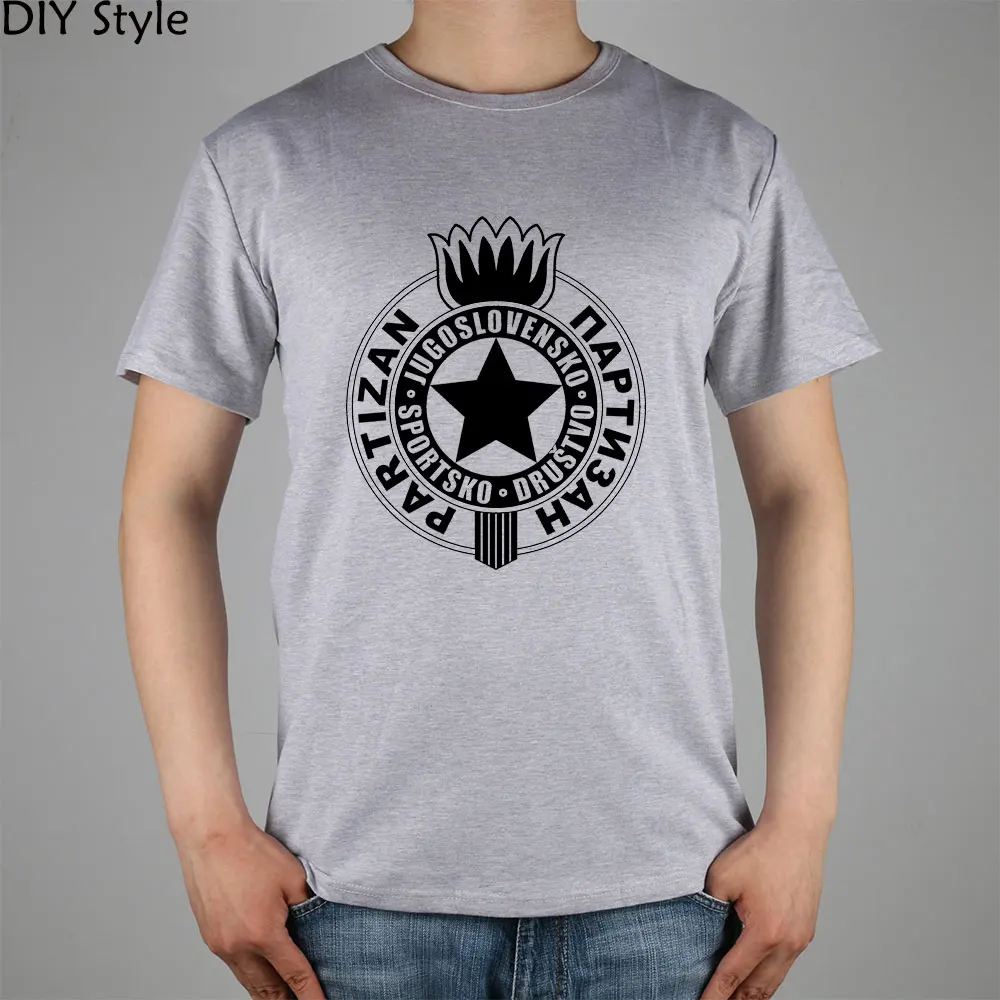 Partizan Belgrade Home T-Shirt | Unisex, 100% Baumwolle, Schwarz Mit Druck